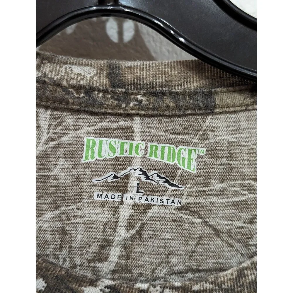 Rustic Ridge‎ Kids Large Long Sleeve Camo Base Layer Shirt Camouflage Hunting